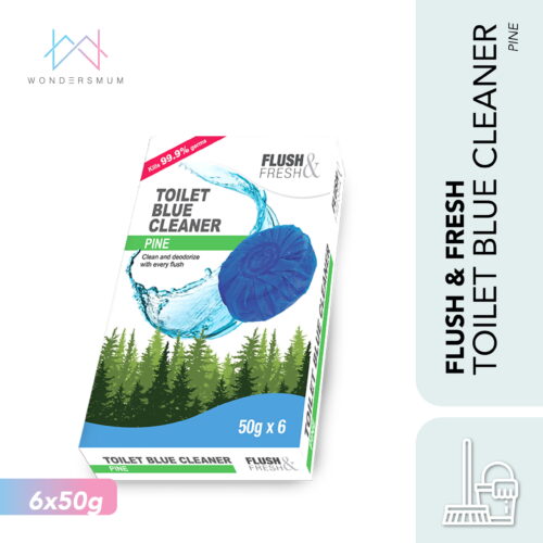 Flush & Fresh Toilet Blue Cleaner 6x50G-Pine
